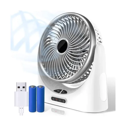 Image of Rylan Table Fan High Speed Desk Fan Table Fan Rechargeable with Night Light