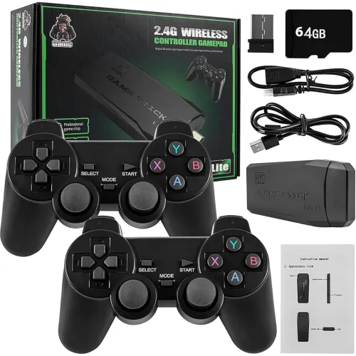 Image of Sadhwanis™ Wireless Console Game Stick | 15000 Classic Games, 8-Bit Retro, Dual Player, 4K HDMI Output