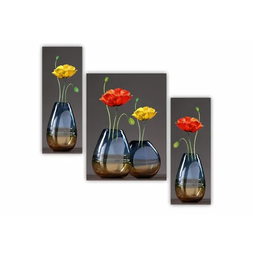 Image of SAF paintings 6 mm MDF UV Textured Multi Effect Floral Paintings Frame (color1)