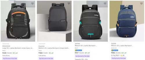 Image of Safari Backpacks Up-to 85% Discount