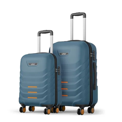 Image of Safari Crescent 8 Wheels Set of 2, Cabin & Check-in Trolley Bags Hard .