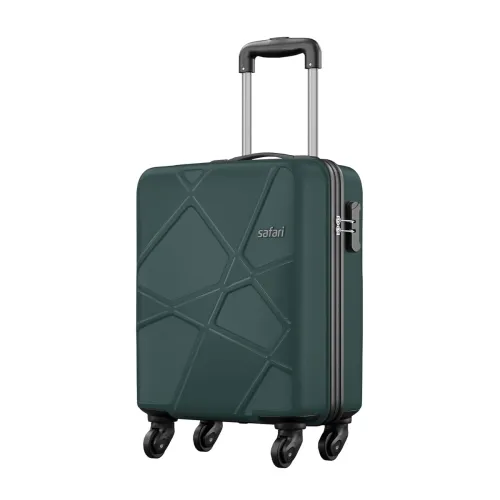 Image of Safari Pentagon 55cm Small Cabin Trolley Bag Hard Case Polypropylene 4 Wheels 360 Degree Wheeling System Luggage