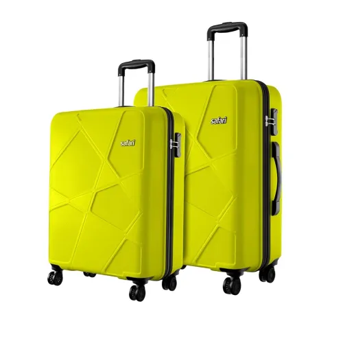 Image of Safari Pentagon Pro 2 Pc Luggage Set (Cabin + Medium, Green Lime)