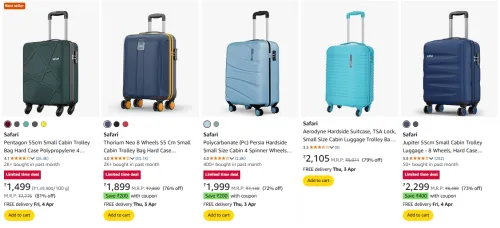 Image of Safari Pentagon Trolley Bag up to @₹81% Discount 