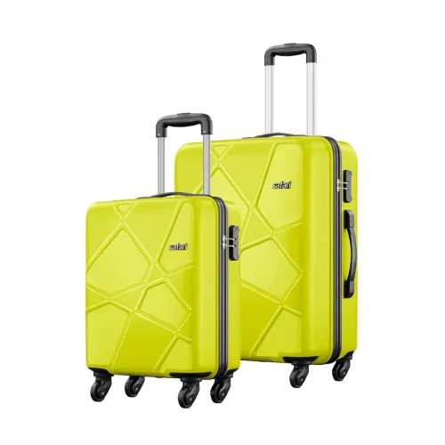 Image of Safari Polypropylene (Pp) Pentagon Hardside Small and Medium Size Set of 2 Suitcase.