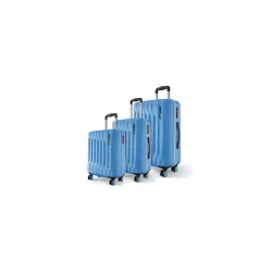 Safari Ray Neo Luggage Set of 3 (Hard Case, 8 Wheels, Marina Blue)