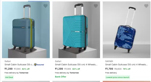 Image of Safari Small Cabin Suitcase 4 Wheels up to 82% Discount