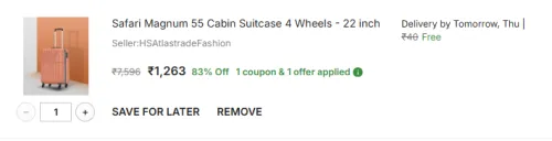 Image of Safari Small Cabin Suitcase (55 cm) 4 Wheels