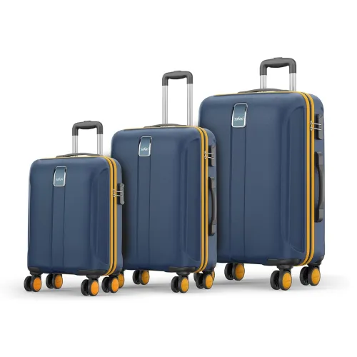 Image of Safari Thorium Neo Luggage Set of 3 (55/66/77cm, Graphite Blue)