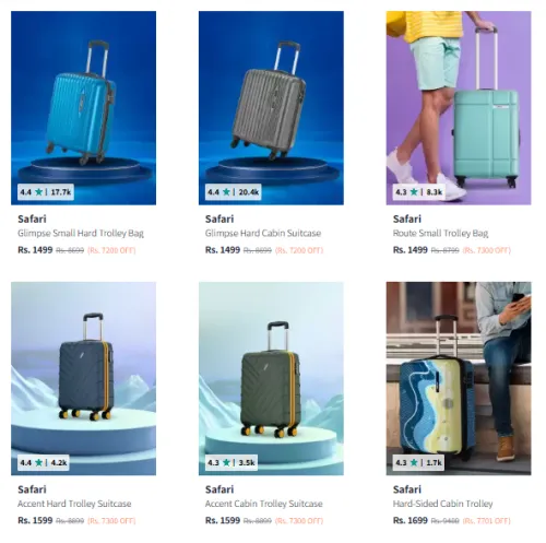 Image of Safari Trolley Bag at Minimum 80% Discount