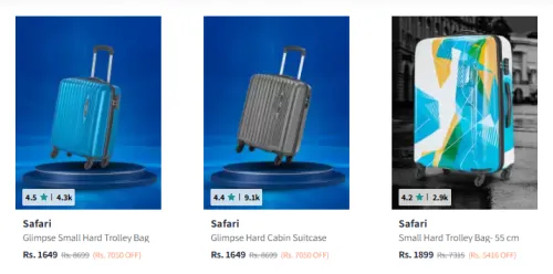 Image of Safari Trolley Bag Starting @₹1649