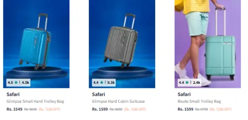 Image of Safari Trolly Bags Minimum 80% Discount
