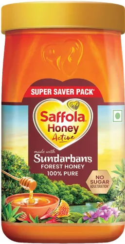 Image of Saffola Honey Active, Made with Sundarban Forest, 100% Pure (1.2 kg)