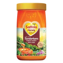 Saffola Honey Active, Made with Sundarban Forest Honey, 100% Pure Honey, No sugar adulteration, 1Kg
