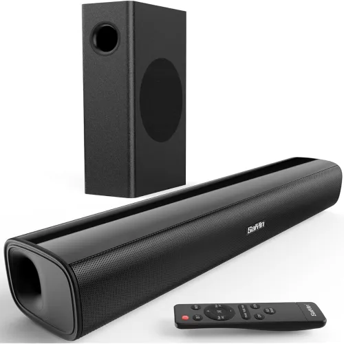 Image of Saiyin Sound Bars for TV with Subwoofer, 2.1 Deep Bass Small Soundbar Monitor Speaker