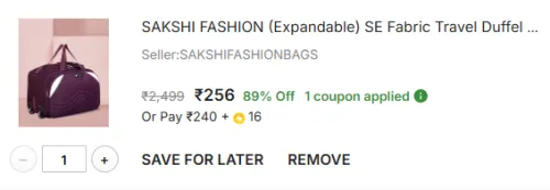 Image of SAKSHI FASHION 60 L Strolley Duffel Bag
