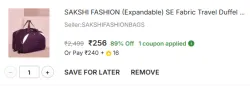 SAKSHI FASHION 60 L Strolley Duffel Bag