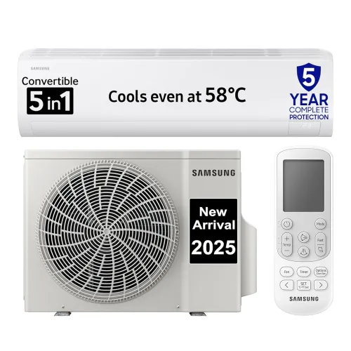 Image of Samsung 1 Ton 3 Star Digital Inverter Split AC - 58°C, 100% Copper, 5 Year Warranty