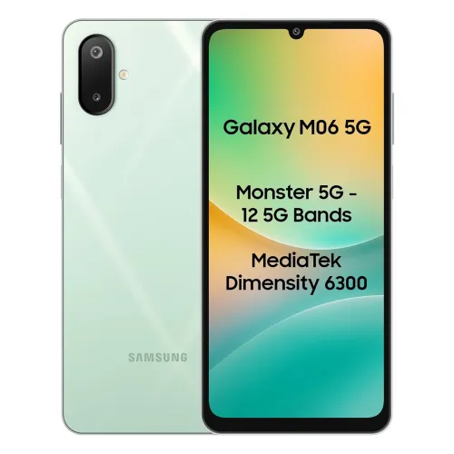Image of Samsung Galaxy M06 5G (Sage Green, 4GB RAM, 64GB Storage)