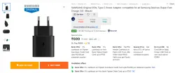 SAMSUNG Original 25W Type C Power Adaptor