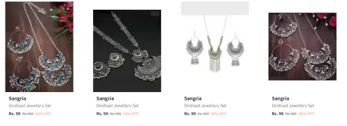 Image of Sangria Jewellery Set Flat 90% Discount 