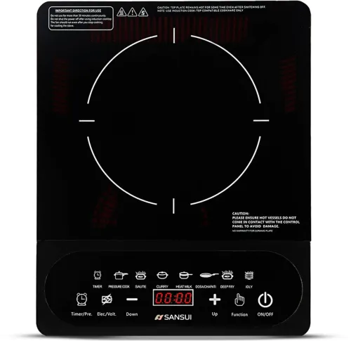 Image of Sansui 2000 W Induction Cooktop Touch Panel (Black, Smart chef plus-2000)