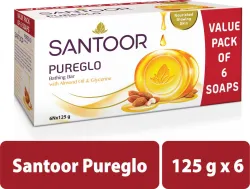 Santoor by Wipro PureGlo Glycerine Bathing Bar Soap