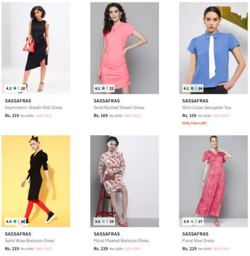 Image of SASSAFRAS Brand Women's Clothing @ Flat 90% Discount