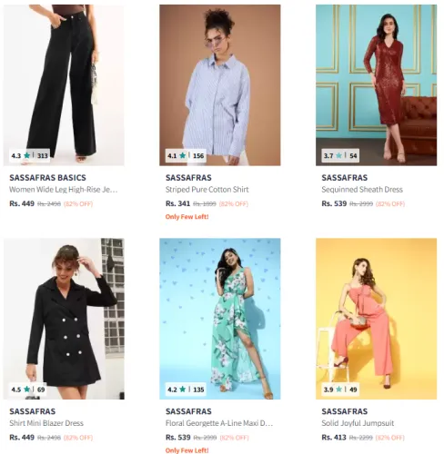 Image of Sassafras Brand Women's Clothing @ Minimum 80% Discount