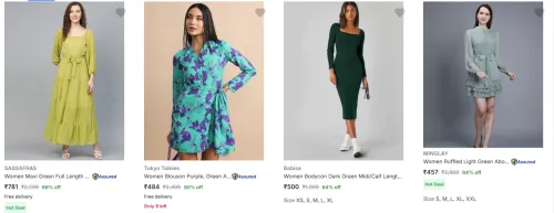 Image of SASSAFRAS Women Full Length Dress @ Up to 80-90% Discoun