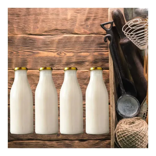 Image of SATYAM KRAFT 4 Pcs Glass Bottle, 500ml