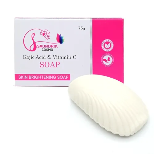 Image of SAUNDRIK Kojic Acid & Vitamin C Soap with Vitamin C & Glycerine