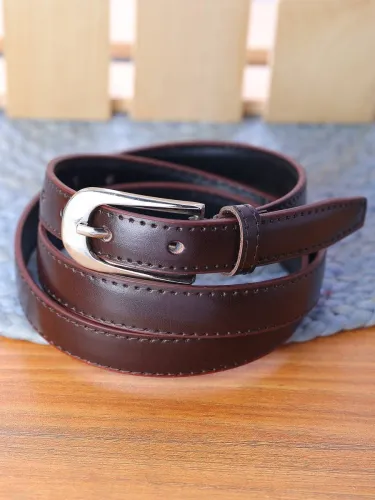 Image of SAZARA Women Casual, Party, Formal, Party Brown Genuine Leather Belt