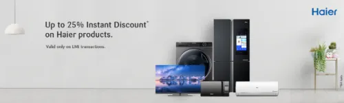 Image of SBI Credit Card Offer: Get up to 25% instant discount on Haier Products