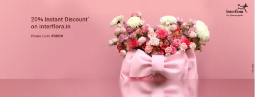 Image of SBI Credit Card Coupon: Get 20% instant discount on Interflora.in