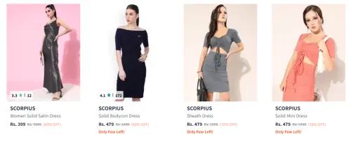 Image of SCORPIUS Women Dress Starting At ₹399
