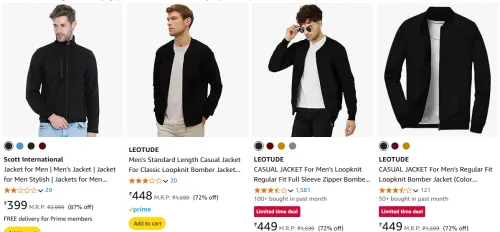 Image of Scott International Jacket for Men Starting at ₹399 @ #Amazon