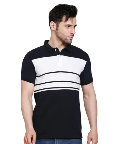 Image of Scott International Men's Rich Cotton Striper Polo T-Shirt