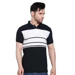 Scott International Mens Rich Cotton Regular Fit Striper Polo T-Shirt