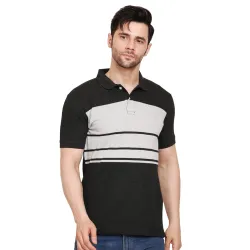 Scott International Mens Rich Cotton Regular Fit Striper Polo T-Shirt, T-Shirts for Men