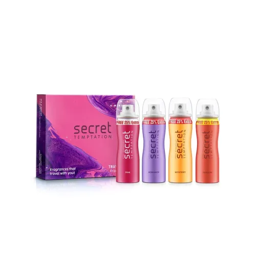 Image of Secret Temptation Travel Pack Deodorant for Women, Pack of 4 (50ml each)