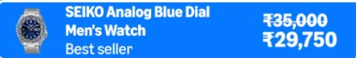 Image of SEIKO Analog Blue Dial Men's Watch @ ₹29750 on Amazon Prime Day Sale