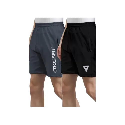 Image of Selvia Activewear Knitted Lycra Shorts (Pack of 2)