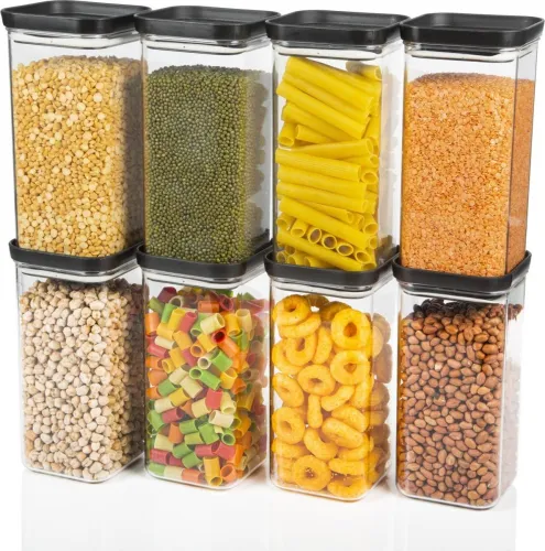 Image of Sentricus Plastic Grocery Container 1500 ml Pack of 8