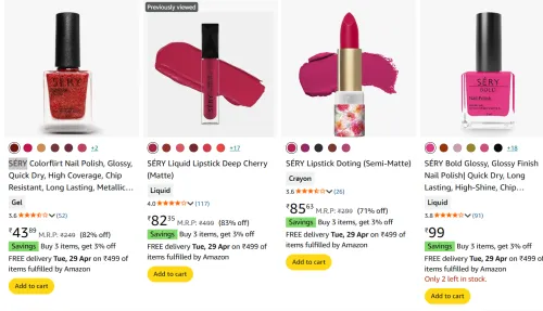 Image of SÉRY Beauty Products Starting @ ₹43