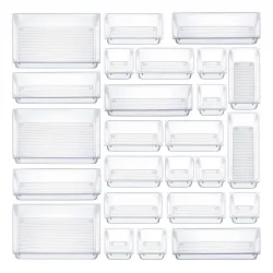 Seseno 25 PCS Plastic Drawer Organizer Set
