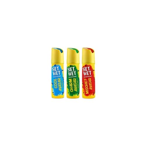 Image of SET WET Deodorant Spray Perfume, 150ml (Pack of 3)