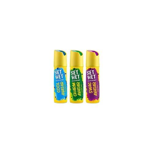 Image of SET WET Deodorant Spray Perfume 150ml (Pack of 3)