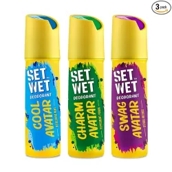 SET WET Deodorant Spray Perfume 150ml*3