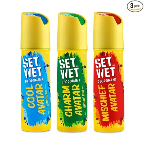 Image of SET WET Deodorant Spray Perfume Cool, Charm & Mischief Avatar for men, 150ml (Pack of 3)